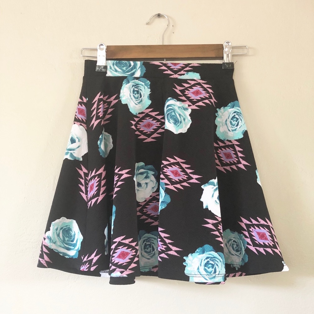 Empyre high waisted aztec floral print skirt